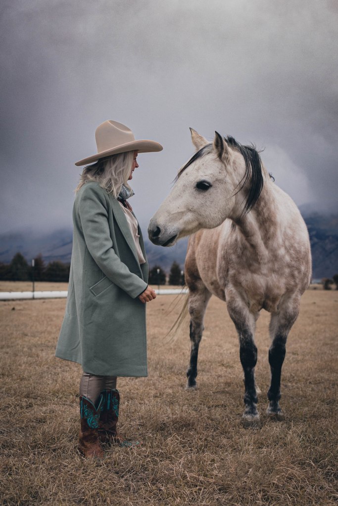 Author, Diane C Whitlock and her old, trusted friend Roy the Wonder Horse.